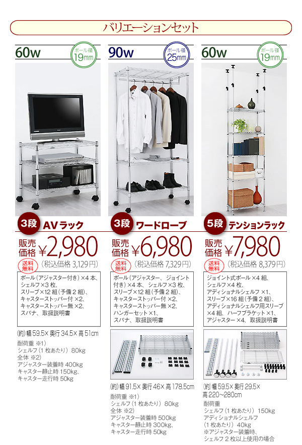 スチールシェルフ メタルラック